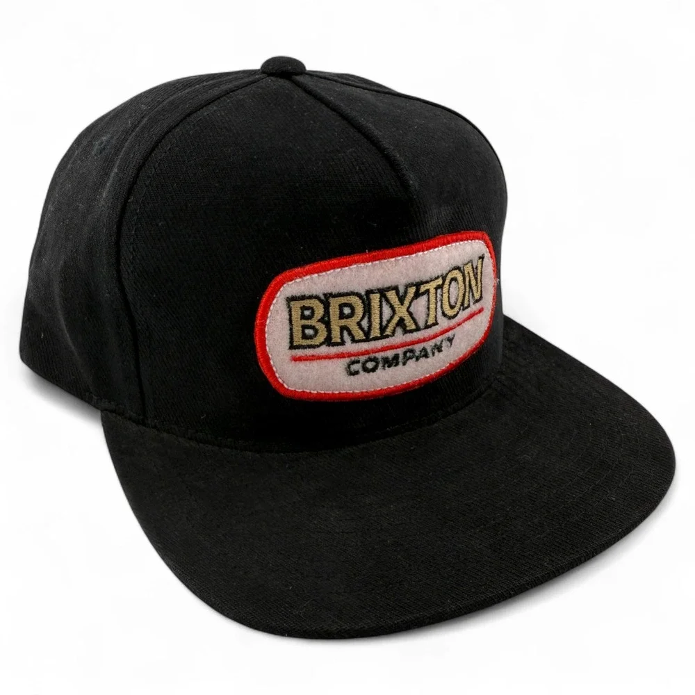 Brixton Company Canyon MP Cotton Black A-Frame Snapback Adjustable Hat Cap